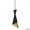 ITALUX Fekete 1 ágú függeszték, E27, arany részletekkel, Malia, IT-PND-85949-1 BK+GD
