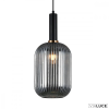 ITALUX Fekete 1 ágú függeszték, E27, füstszínű burával, Antiola, IT-PND-5588-1L-BK+SG