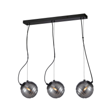 ITALUX modern függeszték perona matt fekete füstös szürke itxpnd-92389-3l-bk világítás