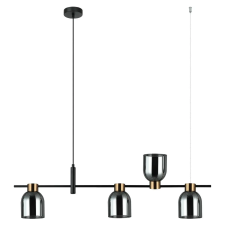 ITALUX modern függeszték servio fekete füstös itxpnd-66892-4-bk-sg világítás