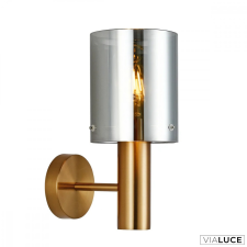 ITALUX Réz falikar, E27, füstszínű burával, Sardo, IT-WL-5581-1A-BRO+SG világítás