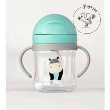 Itatópohár súlyozott szívószállal, csepegésmentes, 250 ml - Green/Zöld itatópohár