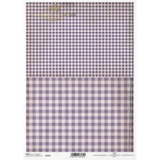 ITD Collection Rizspapír A4 - Levendula kockás dekorációs kellék