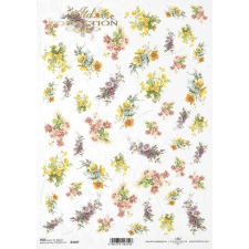 ITD Collection Rizspapír A4 - Mini virágcsokrok -1 dekorációs kellék