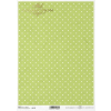ITD Collection Rizspapír A4 - Pöttyös háttér - zöld