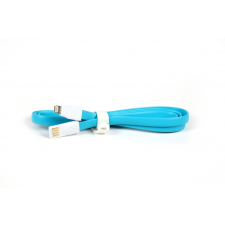 ITOTAL CM2641B MiniUSB - Lightning lapos töltőkábel 1m Kék kábel és adapter