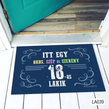 Itt egy okos 18-as lakik... - Vicces Lábtörlő lakástextília