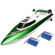 IUNI FT009i Top Speed Racing Flipped Boat, távirányítóval és 2 elemmel, zöld autópálya és játékautó