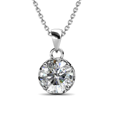 Ivána - Moissanite gyémánt ezüst nyakék nyaklánc