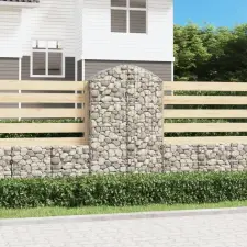 íves horganyzott vas gabion kosár 100x50x160/180 cm kerti tárolás