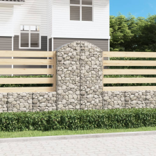  Íves horganyzott vas gabion kosár 100x50x160/180 cm kerti tárolás