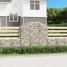  íves horganyzott vas gabion kosár 150x50x140/160 cm kerti tárolás