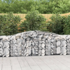  íves horganyzott vas gabion kosár 400x50x80/100 cm kerti tárolás