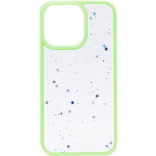 IWILL Clear Glitter Star Phone Case az iPhone 13 Pro készülékhez Green tok és táska