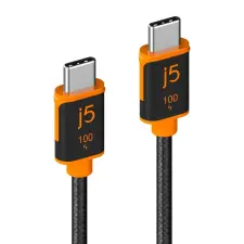 j5create USB-C 100W sync charge kábel 1.8m JUCX25L18-N kábel és adapter