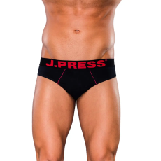 J.PRESS Alsónadrág Színes Paszpól Csíkkal Nagy Felirattal - Black/Red