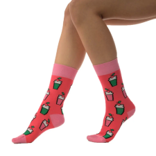 J.PRESS J. Press FUNNY Socks - női mintás pamut zokni - Pink női zokni
