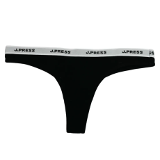 J.PRESS vastag gumis pamut tanga alsó - Black