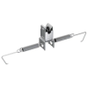 J. Pröpster GmbH J.Pröpster 111177 R Niro tetővezeték tartó, Rd 10mm/38mm, V2A, rugós központos rögzítés