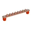 J. Pröpster GmbH J.Pröpster 910375 EPH Potenciálkiegyenlítő sín 310/40x5mm, 8 csatlakozó hely, Réz