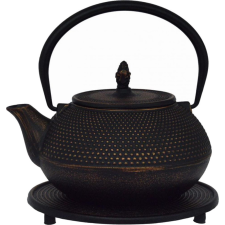 ja-unendlich Arare teáskanna 1,2 l, fekete-arany vízforraló és teáskanna