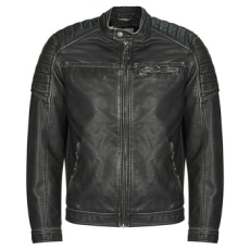 Jack & Jones Bőrkabátok  JJEROCKY Fekete EU M