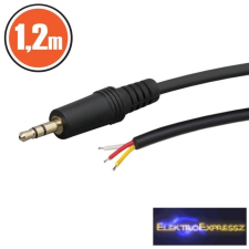 JACK kábel 3,5 stereo JACK dugó 1,2 m kábel és adapter
