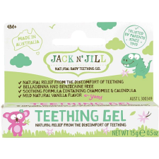 Jack n' Jill Jack N´Jill gel na prořezávání prvních zoubků pro dět od 4 m, 15 g fogkrém