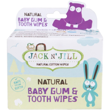 Jack n' Jill Jack N’ Jill Natural nedves törlőkendők a fogak és a fogíny védelmére 25 db fogkefe