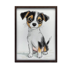 JACK RUSSELL TERRIER VÁSZONFESTMÉNY GYERMEKEKNEK KERET NÉLKÜL 50x70 grafika, keretezett kép