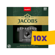 JACOBS Espresso Ristretto Nespresso kompatibilis kávékapszula 20db (Karton - 10 csomag) kávé