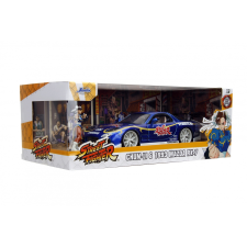 JADA TOYS Street Fighter 1993 Mazda RX7 autó Chun-Li figurával - Kék (253255062) autópálya és játékautó