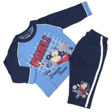 JAM Jam Hosszú Ujjú Pamut Pizsama 18-23 hónapos korig - Kék Goal - Kiárusítás