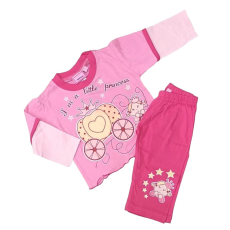 JAM Jam Hosszú Ujjú Pamut Pizsama 3-6 hónapos korig - Rózsaszín Tök Hintós - Kiárusítás