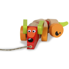Jamara 460705 Wooden Toys Kidiwood Kolbászkutya (tologatható és húzható) tili toli