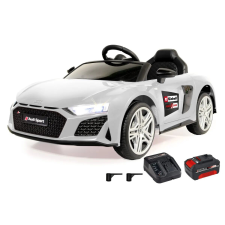 Jamara Audi R8 Spyder Zenélő Gyerek Elektromos sportautó LED fénnyel - Fehér elektromos járgány