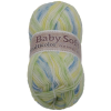 Jan Rejda Baby soft multicolor 100 g - 609 fehér, sárga, kék, zöld (6863)