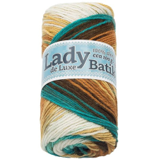 Jan Rejda Bellatex Lady de Luxe Batik 100 g - 610 türkizkék, bézs rövidáru
