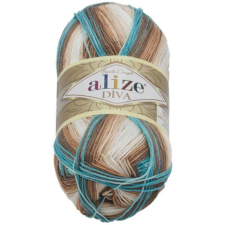 Jan Rejda DIVA batik 100 g - 4603 fehér, bézs, türkizkék (6853) rövidáru