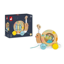 Janod 05159 Húzható Csiga mini xylofonnal játékhangszer