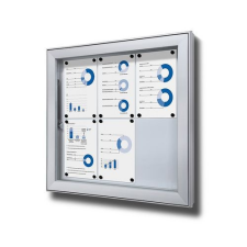 Jansen Display SCL mágneses vitrin, egyszárnyas, 6 x A4% mágnestábla