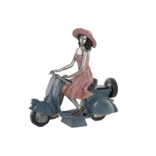 JanZashop Lány motorral, műgyanta figura dekoráció