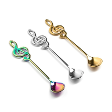 JanZashop Violinkulcs alakú teáskanál készlet, színes konyhai eszköz