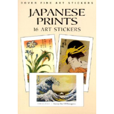 Japanese Prints: 16 Art Stickers – Hiroshige "Hokusai idegen nyelvű könyv