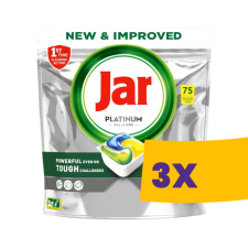 Jar Platinum All in One Lemon mosogatógép tabletta 75db (Karton - 3 csomag) tisztító- és takarítószer, higiénia