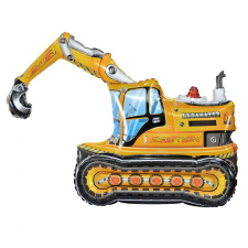 Jármű Excavator 3D, Markológép fólia lufi 89 cm party kellék