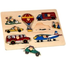  Járművek 9 darabos fa puzzle puzzle, kirakós