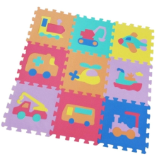  Járműves habszivacs puzzle, 9 darab puzzle, kirakós