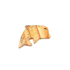 Jáspis kép átfúrt delfin 40x25mm medál