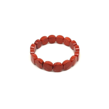  Jáspis vörös háromszög faz korong karkötő 13x6mm karkötő